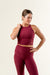 Refocus Cropped Tank - Mulberry Red Heather