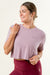 Stay In Oversized Cropped Tee - Mauve Dusk
