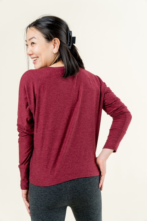 Featherweight Daydreamer Pullover - Mulberry Red Heather