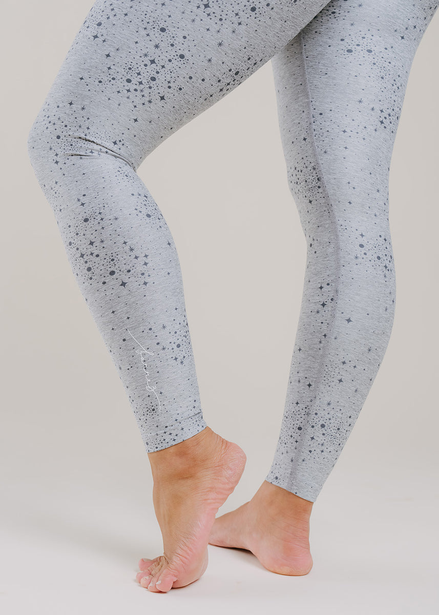 Caught In The Midi High-Waisted Legging - Silver Mist Lucky Stars – barre3