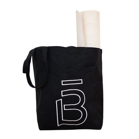 b3 B Canvas Tote - Black - barre3