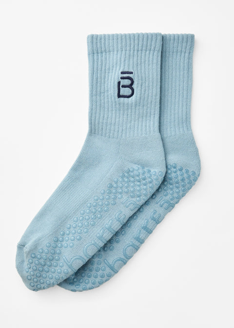 barre3 3/4 Crew Grip Sock - Haze