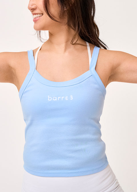 b3 Micro Rib Strappy Crop Tank - barre3