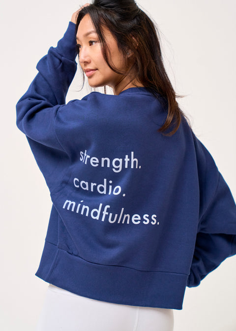b3 Motto Heavyweight Crop Sweatshirt - barre3