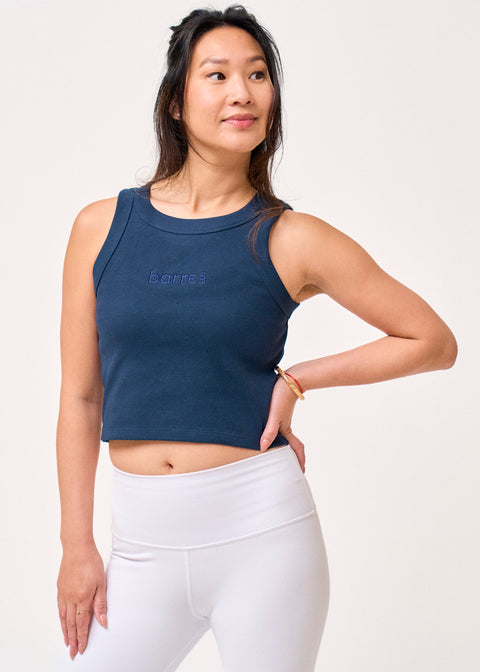 b3 Ribbed Crop Tank - barre3