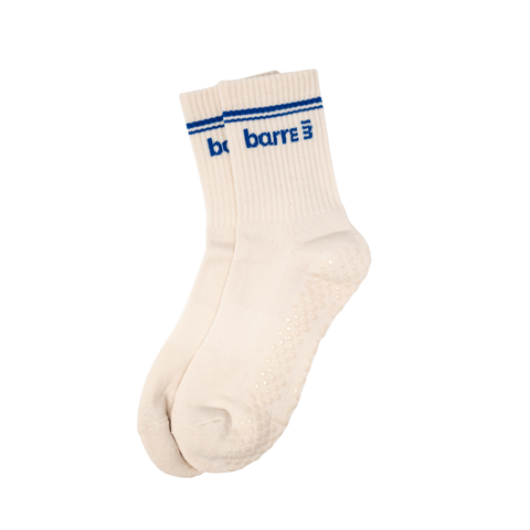barre3 3/4 Crew Grip Socks