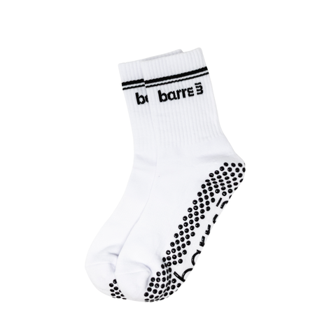 barre3 3/4 Crew Grip Socks