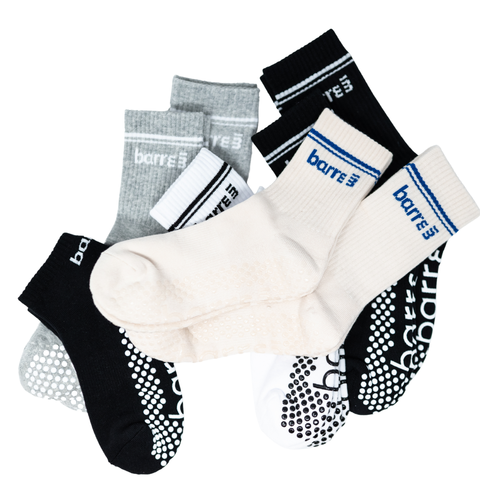 barre3 Crew Grip Socks