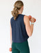 Don't Distress Balance Cropped Tank - Navy Sky