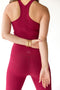Spacedye Refocus Cropped Tank - Maroon Tint Heather