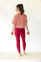 Stay In Oversized Cropped Tee - Smoked Rose