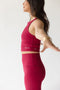 Spacedye Refocus Cropped Tank - Maroon Tint Heather
