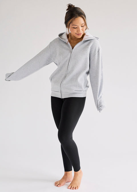 b3 Recycled Unisex Zip Hoodie - Heather - barre3