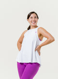 Featherweight Open Up Tank - Cloud White
