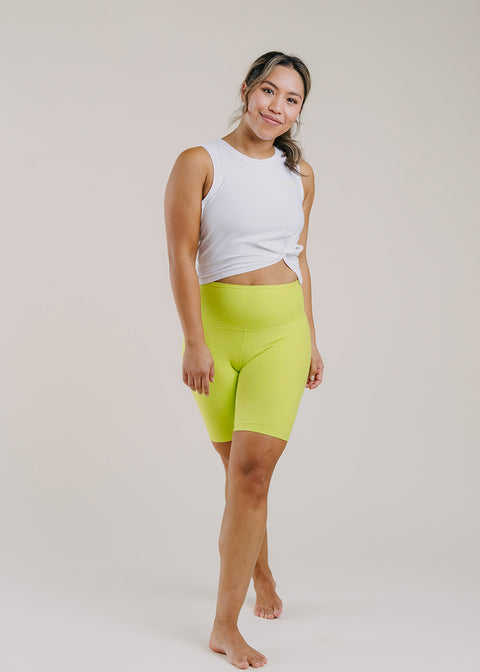 Featherweight Front Twist Muscle Tank - Cloud White