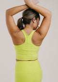 barre3 x Beyond Yoga Focus Cropped Tank - Summer Lime Heather