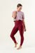 High Waisted Midi Legging - Mulberry Red Heather