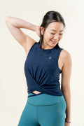 Featherweight Intersect Cropped Tank - Nocturnal Navy