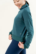 All Time Cropped Pullover - Midnight Green
