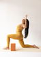 Spacedye High Waisted Midi Legging - Golden Yellow Heather