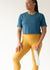 Stay In Oversized Cropped Tee - Dusk Blue