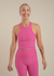 barre3 x Beyond Yoga Studio Cropped Tank - Peony Pink Heather