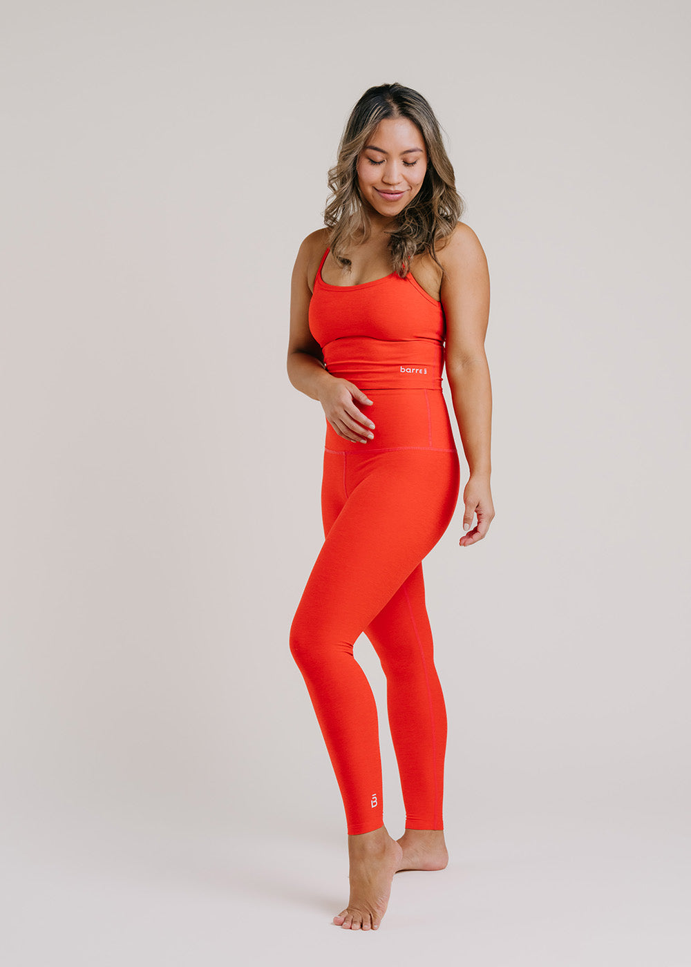 Beyond Yoga Spacedye At Your Leisure High Waisted Midi Legging In Red -  Candy Apple Red Heather
